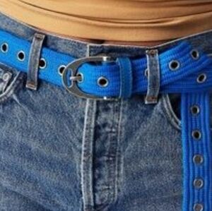 Free People Grommet Belt (blue)‎ S/M